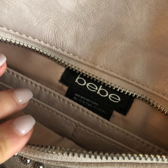 Nude/taupe BEBE clutch - Picture 3 of 4